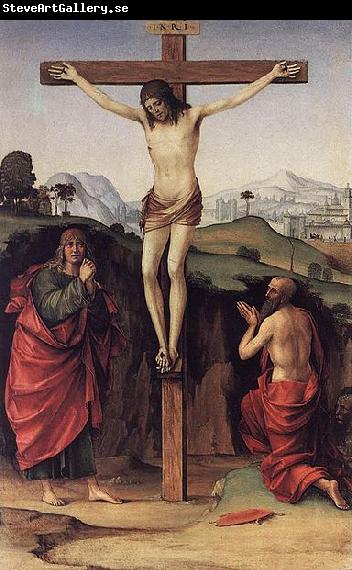 Francesco Francia Crucifixion with Sts John and Jerome